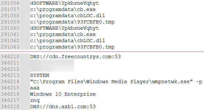 Рисунок 11 — Содержимое дампа процесса wmpnetwk.exe