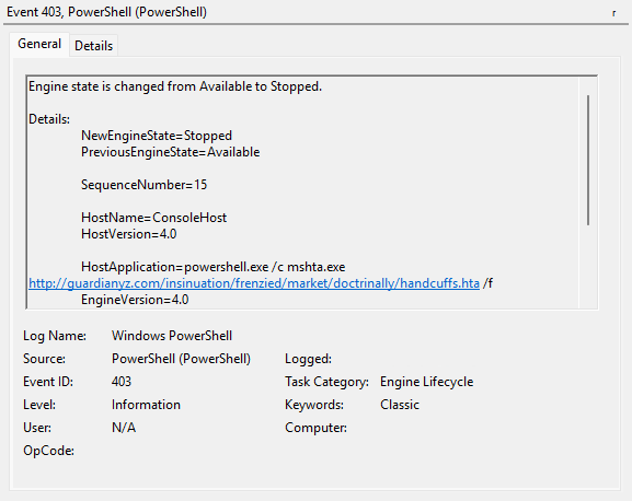 Рис. 1 — Загрузка QwakMyAgent при помощи утилиты mshta.exe