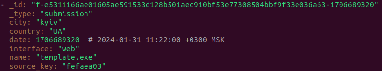 Рис. 15 — Информация о загрузке образца PhantomCore.Downloader (SHA1: b8603bce890686f1ed9a1e0795e82e7ea6c43424) на VirusTotal.