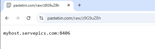 Рис. 23. C2 на ресурсе Pastebin.