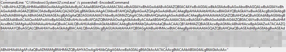 Рисунок 12. Обнаруженная команда в формате Base64