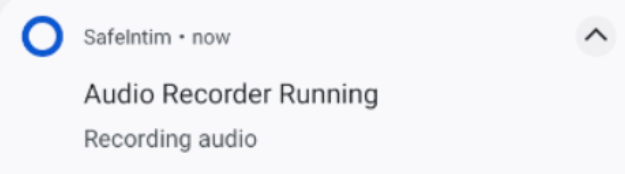 Рисунок 38 — Уведомление об активности сервиса AudioRecorderService на скомпрометированном устройстве